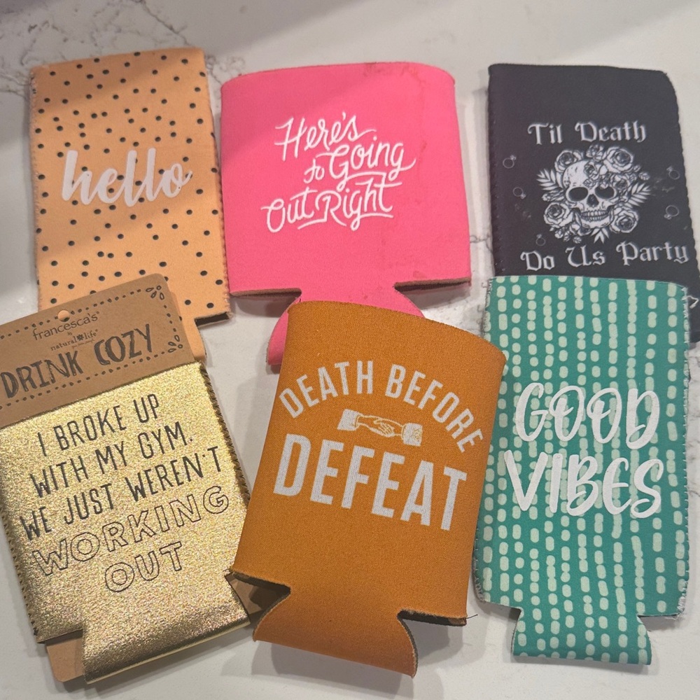 Colorful Drink Koozies Set